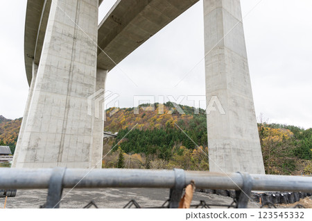 Bridge pier repair work Bridge pier repair work 123545332