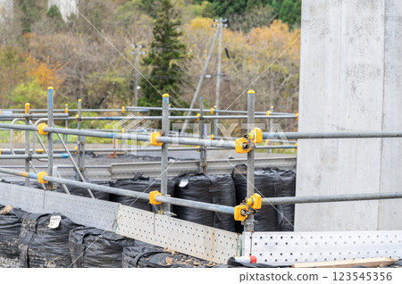 Bridge pier repair work 123545356