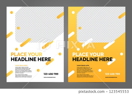 Minimal poster template design 123545553