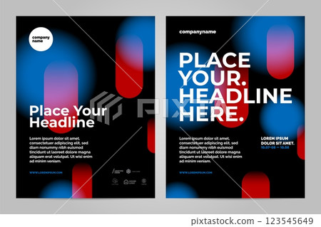 Minimal poster template design 123545649