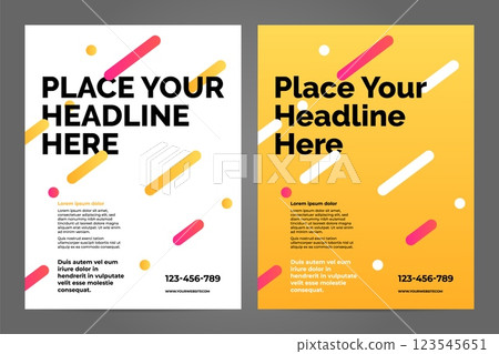 Minimal poster template design 123545651