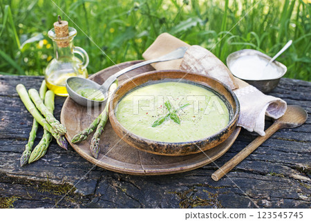 Asparagus soup Asparagus soup 123545745