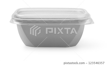 Plastic container with transparent lid preserving freshness 123546357