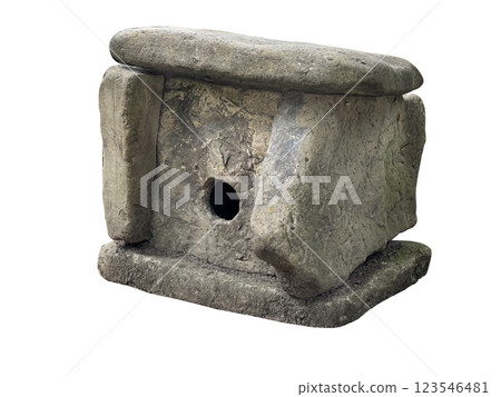 Ancient dolmen tomb representing prehistoric burial chamber 123546481