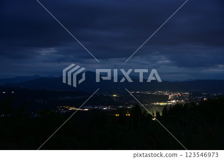 Dusk approaches in Numata city Dusk approaches in Numata city 123546973