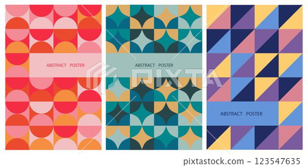 Set of modern abstract geometric posters. Set of modern abstract geometric posters. 123547635