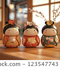 Female doll wearing a kimono 123547743
