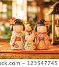 Female doll wearing a kimono 123547745