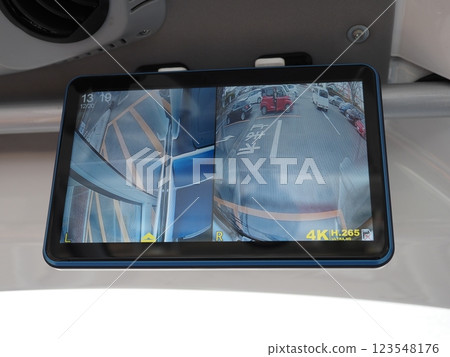 Inside the self-driving bus 123548176
