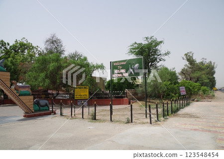 Keoladeo National Park, a World Heritage Site in India 123548454