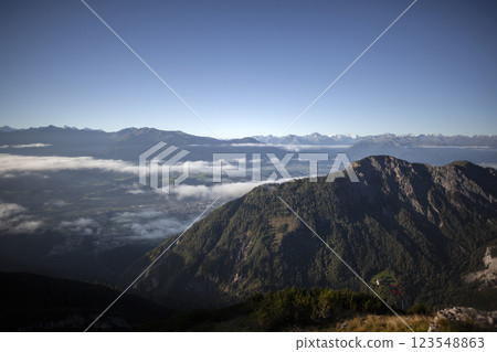 Karwendel mountains on Karwendel Hohenweg in Austria 123548863