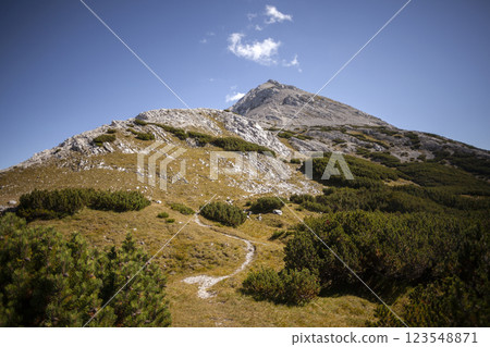 Karwendel mountains on Karwendel Hohenweg in Austria 123548871