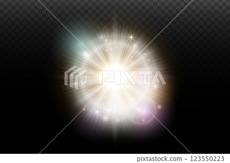 vector light effect of a glowing star 123550223