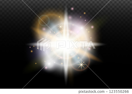 glowing light effect on transparent background 123550266