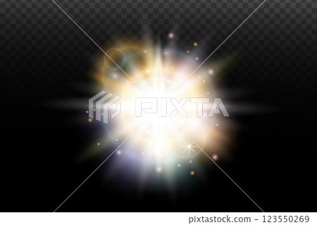 abstract light effect of glowing star with rays 123550269