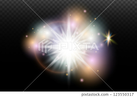 glowing light effect on transparent background 123550317
