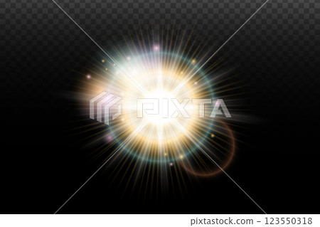 abstract light burst with lens flare 123550318