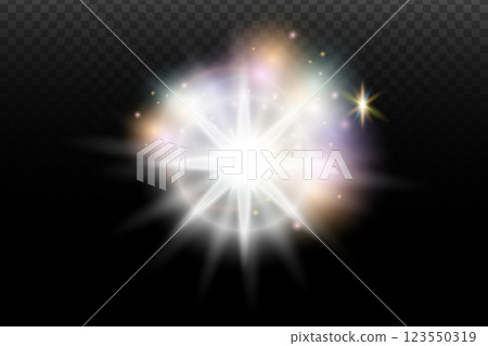 glowing light effect on transparent background glowing light effect on transparent background 123550319