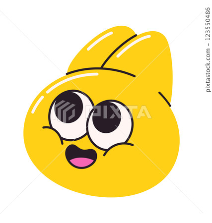 Surprised kitten face doodle bubble Surprised kitten face doodle bubble 123550486