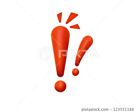 Red exclamation and question marks symbols for emphasis and inquiry Red exclamation and question marks symbols for emphasis and inquiry 123551188