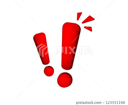 Red exclamation marks with energy lines highlight alert 123551198