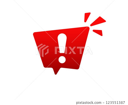 Red warning sign with exclamation mark for alerts and cautions Red warning sign with exclamation mark for alerts and cautions 123551387