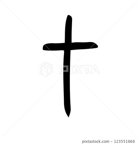 Vector hand drawn sketch doodle cross 123551868