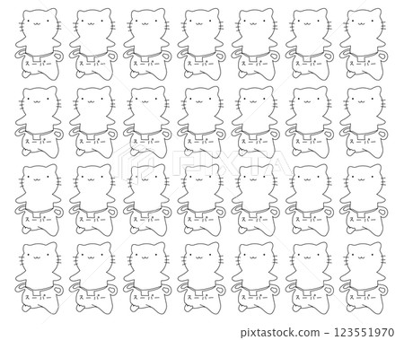 Plastic bag and cat pattern Plastic bag and cat pattern 123551970