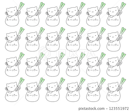 Plastic bag and cat 2 patterns Plastic bag and cat 2 patterns 123551972