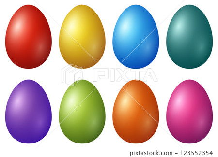 Colorful easter eggs on a white background Colorful easter eggs on a white background 123552354