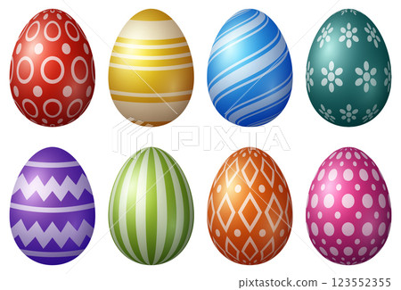 Colorful easter eggs on a white background Colorful easter eggs on a white background 123552355
