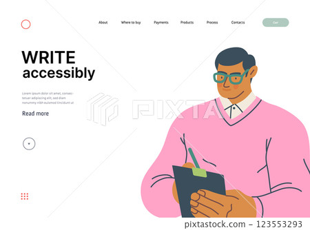 Writing people, modern flat vector concept illustration- standing man thoughtfully writing on clipboard. Metaphor for reflection, personal insight, contemplation, creative expression Writing people, modern flat vector concept illustration- standing man thoughtfully writing on clipboard. Metaphor for reflection, personal insight, contemplation, creative expression 123553293