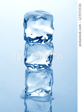 Melted ice cubes on white Melted ice cubes on white 123553316