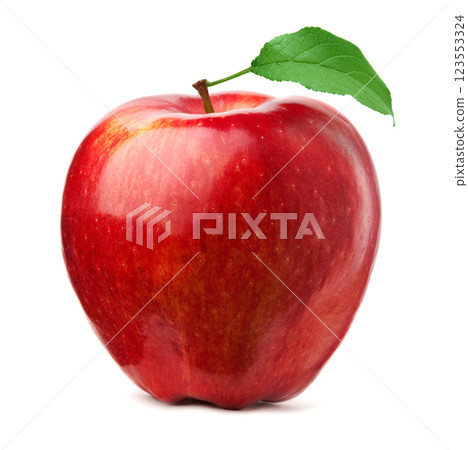 Red apple on white background Red apple on white background 123553324
