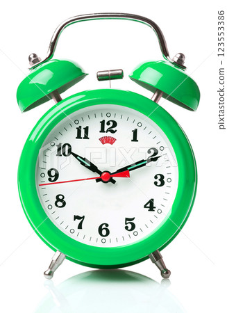 Alarm clock on white background Alarm clock on white background 123553386