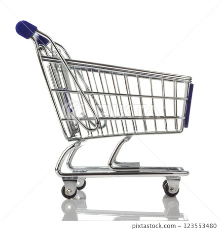 shopping cart on white background shopping cart on white background 123553480