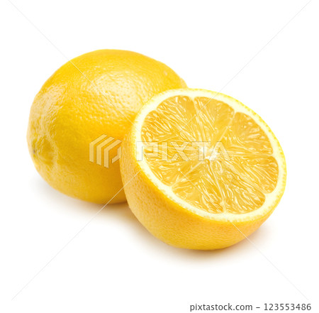 Lemons on white background 123553486