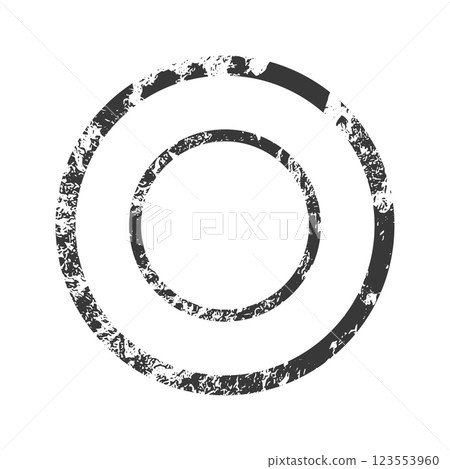Grunge vector Faded circular empty postage stamp frame 123553960