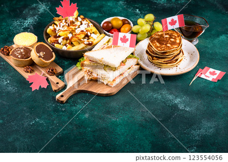 Canada Day traditional food concept. Canada Day traditional food concept. 123554056