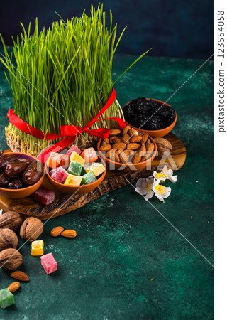 Traditional Azerbaijan spring holiday Novruz concept 123554058