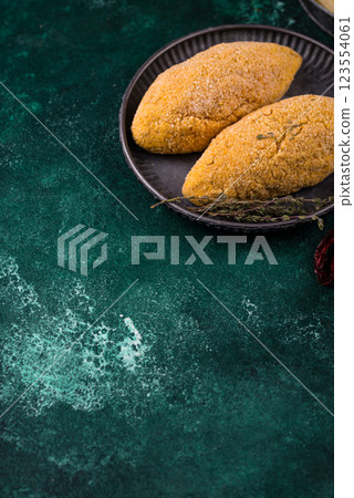 Frozen food assortment. Potato hashbrowns and french fries Frozen food assortment. Potato hashbrowns and french fries 123554061