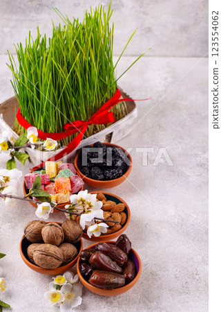 Traditional Azerbaijan spring holiday Novruz concept 123554062