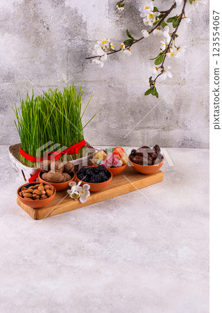 Traditional Azerbaijan spring holiday Novruz concept 123554067