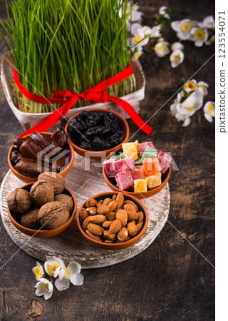 Traditional Azerbaijan spring holiday Novruz concept 123554071