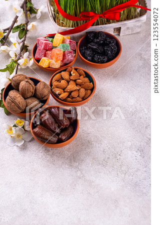 Traditional Azerbaijan spring holiday Novruz concept 123554072