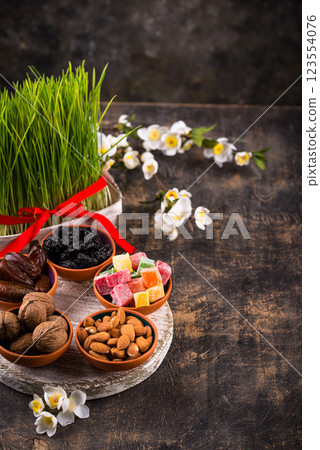 Traditional Azerbaijan spring holiday Novruz concept 123554076