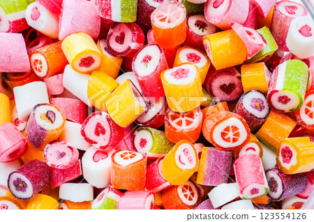 Colorful fruit rock hard candy Colorful fruit rock hard candy 123554126
