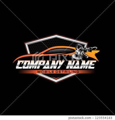 Automotive detailing and automobile logo design 123554183