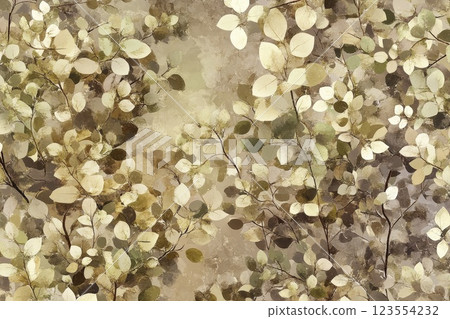 Lilac, beige, olive and green shades abstract floral background 123554232