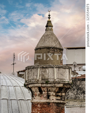 Historical Red Minaret Mosque, Istanbul, Turkey 123554973